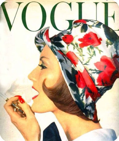 red and green floral vogue
