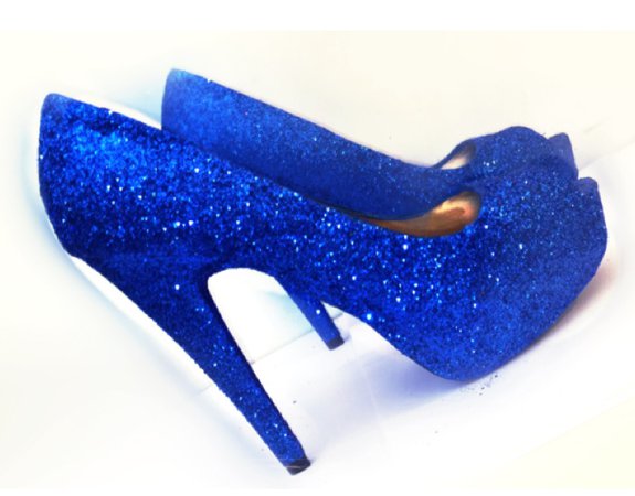 Sparkly Royal Blue Heels