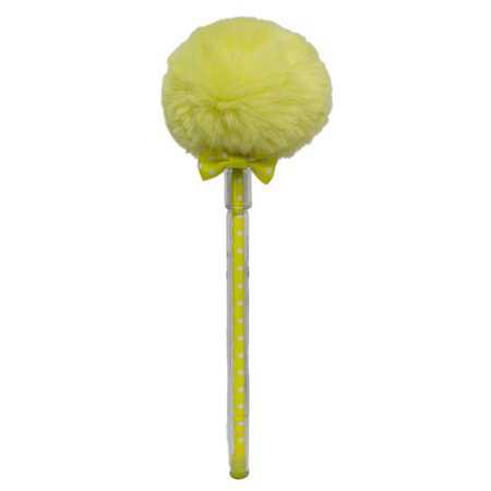 yellow pen with fur ball top - Google Search