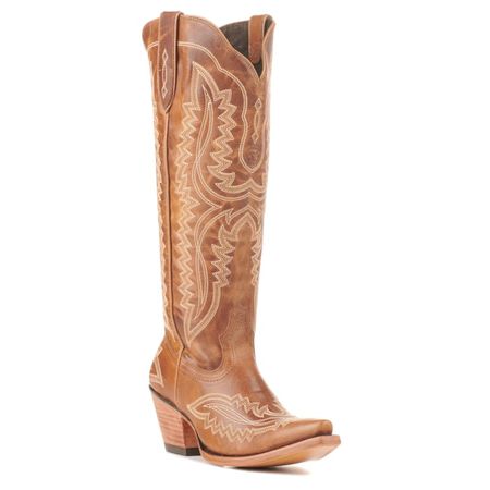 Ariat Women's Casanova Whiskey Brown Snip Toe Tall Cowboy Boots available at Cavenders