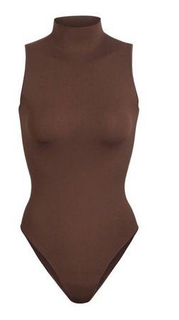 skims brown bodysuit top