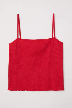 Short Camisole Top - Red