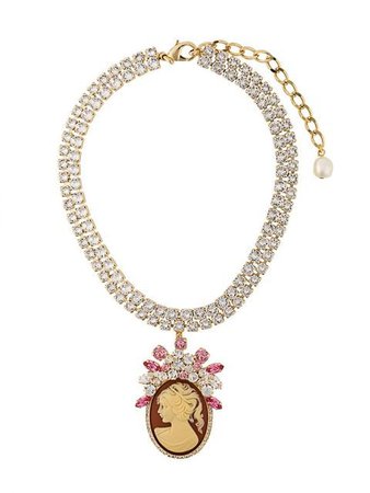 Dolce & Gabbana Embellished Pendant Necklace - Farfetch