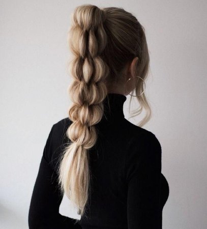 braided high ponytail