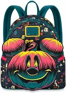 Amazon.com | Loungefly Disney Parks Mickey Mouse Halloween Glow-in-the-Dark Mini Backpack | Casual Daypacks
