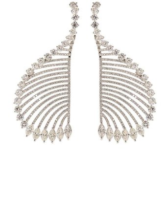graziela 18kt white gold diamond wide curve earrings