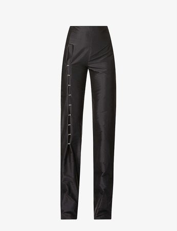 KEPLER - Hooked slim-fit wide-leg high-rise silk trousers | Selfridges.com