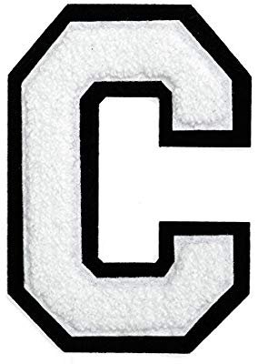 Letter C - Chenille Stitch Varsity Letter Iron-On Patch