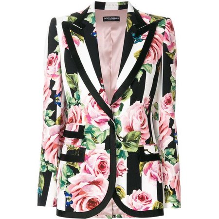 Dolce & Gabbana striped rose print blazer ($3,630)