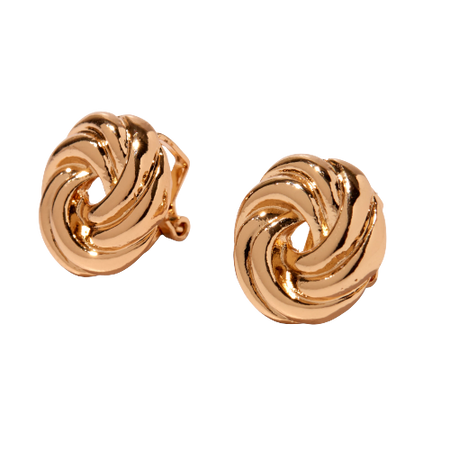 Claire's Gold Swirls Clip On Stud Earrings