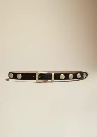 The Benny Belt in Black with Silver Studs– KHAITE