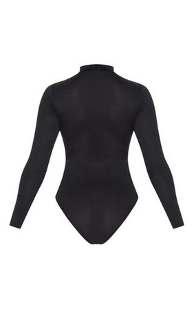 Black High Neck Jersey Bodysuit | Tops | PrettyLittleThing