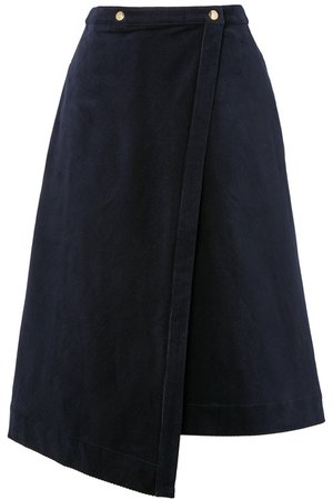 Acne Studios | Asymmetric cotton-blend corduroy wrap skirt | NET-A-PORTER.COM