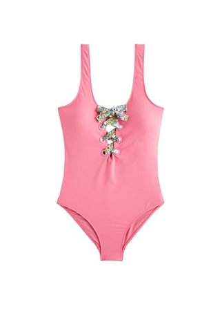 Violeta BY MANGO Printed bow swimsuit