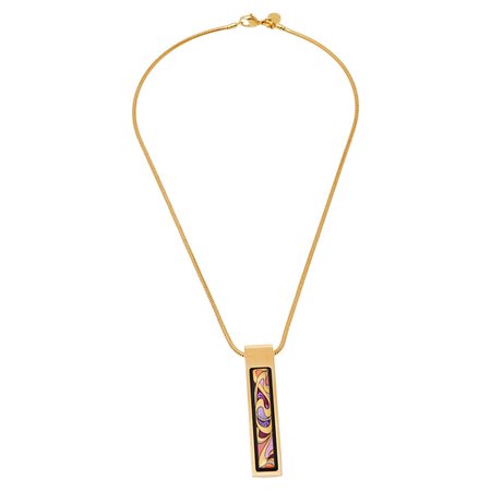 Frey Wille Hommage à Alphonse Mucha Gold Plated Cascade Pendant Necklace Frey Wille | TLC