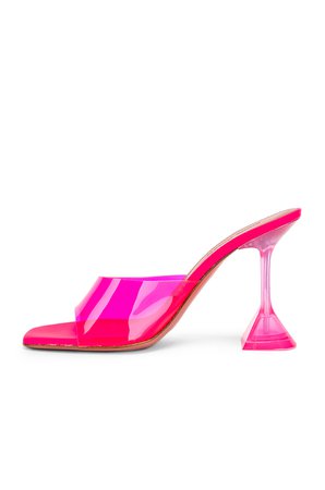 AMINA MUADDI Lupita Glass Sandal in Pink Fluo | FWRD