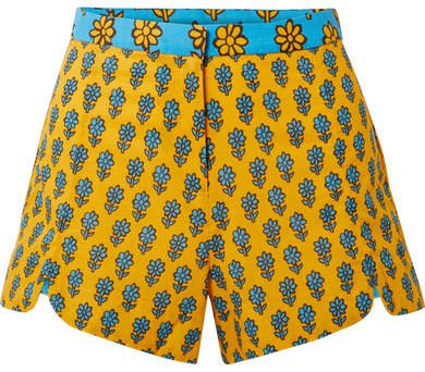 Rhode Resort - Sami Printed Cotton Shorts - Marigold
