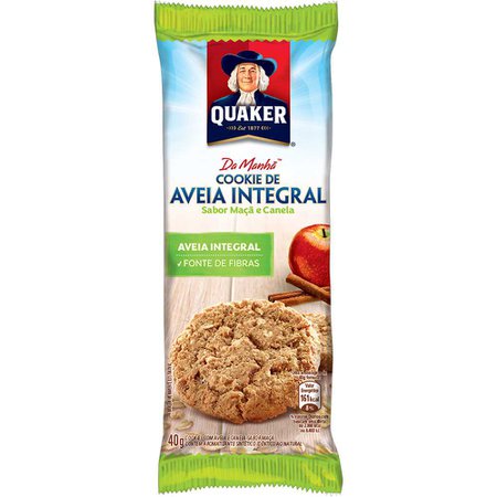 Cookies de Aveia Integral Sabor Maçã e Canela Quaker 40g - Mambo Delivery