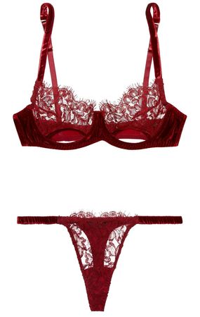 Coco de Mer | Eugenia • cutout velvet + lace set...