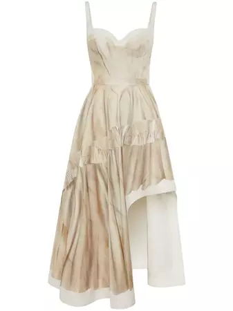 Alexander McQueen Trompe L'oeil asymmetric dress