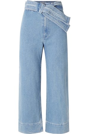 APIECE APART | Merida cropped belted high-rise wide-leg jeans | NET-A-PORTER.COM