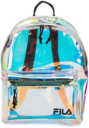 iridescent sheer backpack