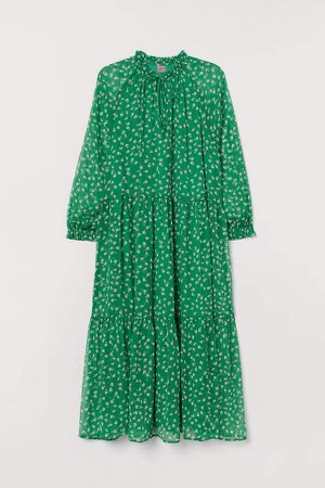 H&M+ Chiffon Dress - Green