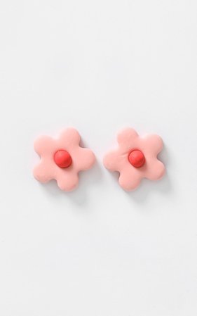 Spring Season Flower Stud Earrings in Pink | Showpo