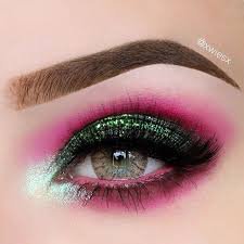 pink and green makeup - Google Search