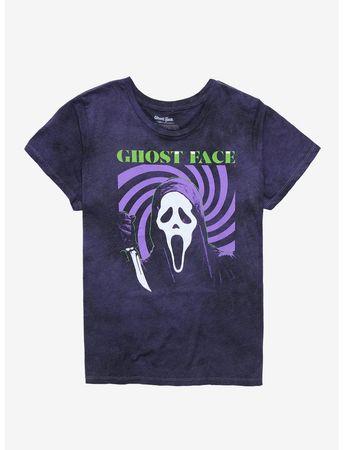Scream Ghost Face Tie-Dye Boyfriend Fit Girls T-Shirt Plus Size | Hot Topic