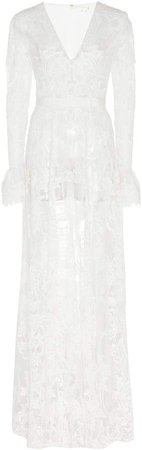 Ana Ruffle-Trimmed Guipure Lace Dress