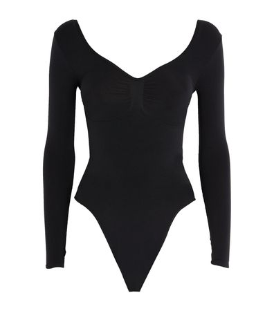 Miss Selfridge low back bodysuit in black