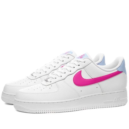 Nike Air Force 1 07 W White, Fire Pink & Blue | END.