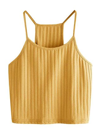Women's Summer Basic Sexy Strappy Sleeveless Racerback Crop Top at Amazon Women’s Clothing store:
