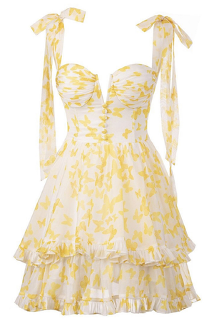 floral yellow dress