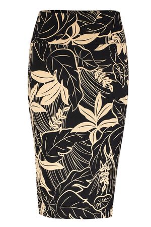 black and gold floral skirt