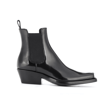 JESSICABUURMAN - LADNA METAL PLATED LEATHER ANKLE BOOTS