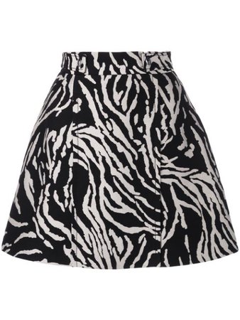 Proenza Schouler Zebra Cotton Jacquard Skirt Aw19 | Farfetch.com