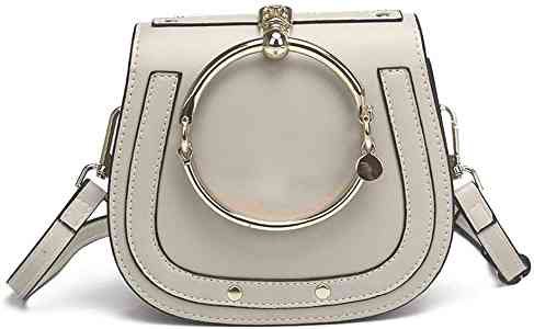 Normia Rita Cowhide Leather Top Handle Handbags Ring Purse Vintage Crossbody Shoulder Bags: Handbags: Amazon.com