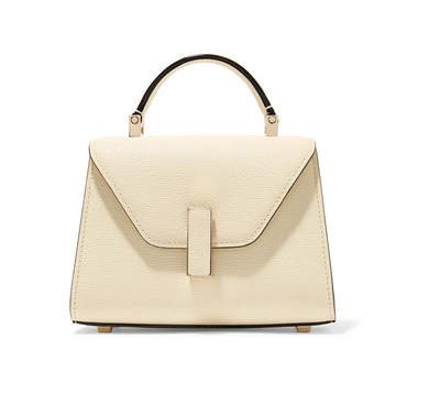 Iside Micro Textured-leather Shoulder Bag - Cream