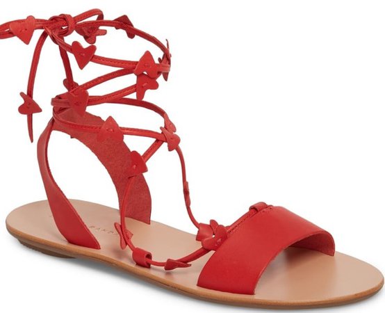red heart sandals
