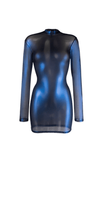 MAISON CLOSE blue angel bodycon mini dress