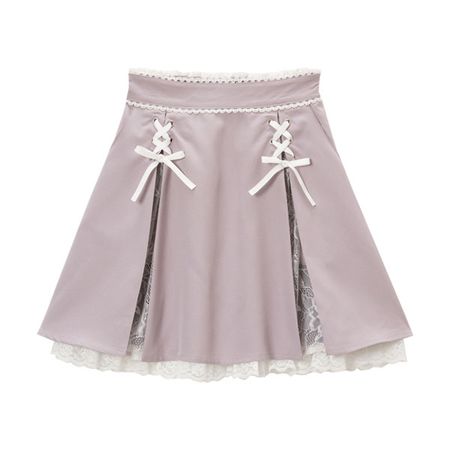 Large Ribbon Lace Skirt Lavender DearMyLoveWhip