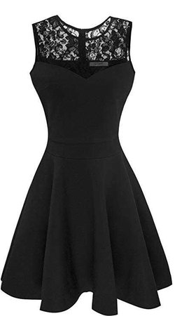 Women's A-Line Pleated Sleeveless Little Cocktail Party Dress