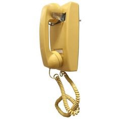 yellow old telephone