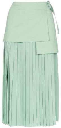 Billie buckle-detail pleated skirt