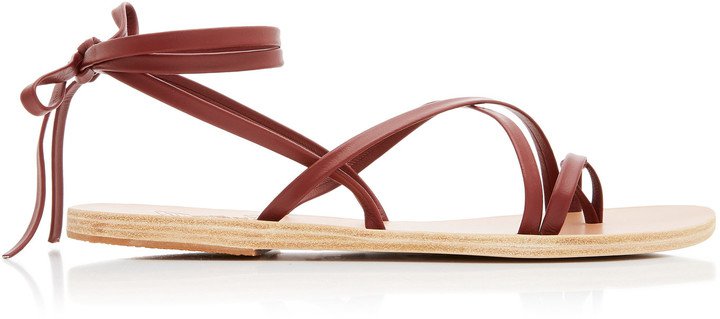 Morfi Ankle-Wrap Leather Sandals