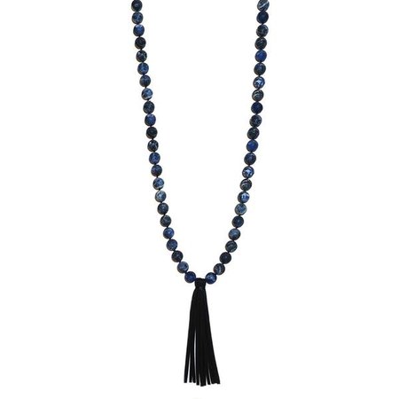Necklaces | Shop Women's Grey Quartz Tassel Necklace at Fashiontage | 9974N-3