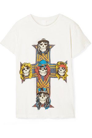 MadeWorn | Guns N' Roses distressed printed cotton-jersey T-shirt | NET-A-PORTER.COM
