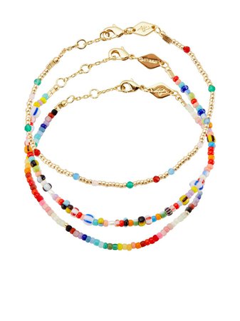 Anni Lu El Dorado Set Of Three Beaded Bracelets - Farfetch